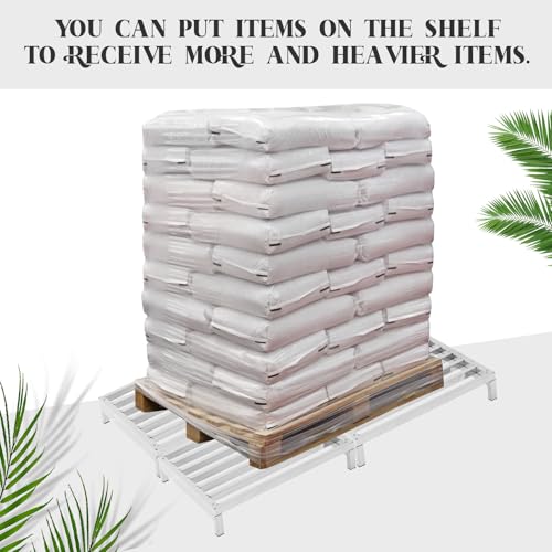 Image of MorningRo 4 Pack Dunnage Rack 23.6 inch Long x 23.6 inch Wide, 3.9 inch Height