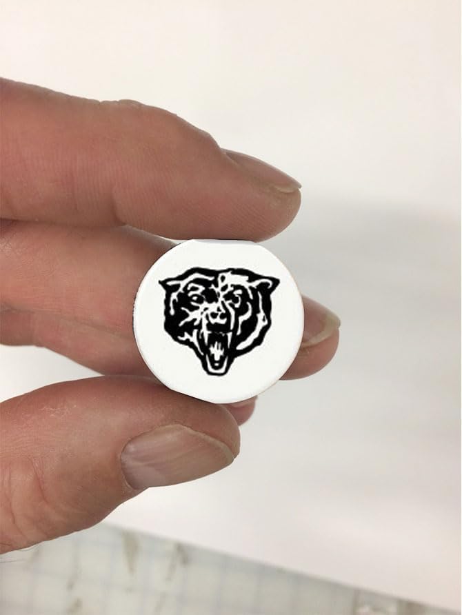 Bear Award Decals Thick mil Vinyl 1-1/8" Diameter (100 Decals) Professional-Grade Football Hockey Baseball Softball Lacrosse