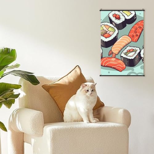 Toile Sushi moderne murale étanche multi-tailles pour cuisine - 6