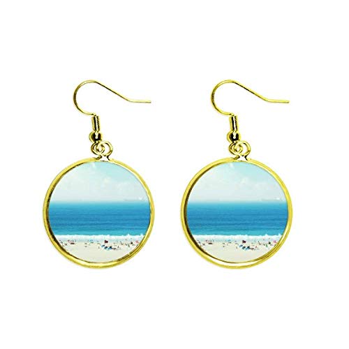 Pendientes de playa de arena marina el regalo de joyería ideal