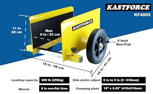Panel Dolly con capacidad 600 lb y ruedas de 8" miniatura 3
