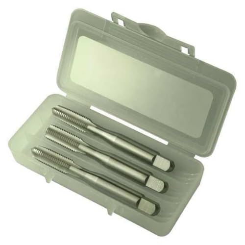 3 Pc Tap Set, M4-0.70, Bottoming, Plug, Taper, 4 Flutes, High Speed Steel, Bright Tap Finish