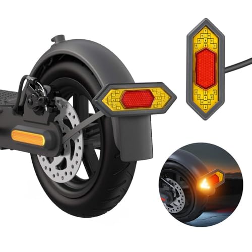 Hapihom Bike Tail Light with Turn Signals Rechargeable LED Bike Brake Rear Lights with Handlebar Mounted Controller Electric Scooter Turn Signal Tail Light for Road Mountain Night Riding Type B One