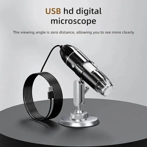 Image of Tobo Digital 50X to 1000X Magnification, USB Microscope with 8 LED HD 1080P 2MP Camera, Handheld Microscope Endoscope Magnifier- TD-585IM.