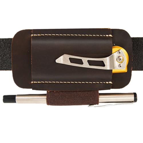 Leather Knife Sheath for Belt,Knife Sheath,Horizontal Carry Pocket Knife Holder,EDC Belt Organizer,Compact Draw Knife Holster,EDC Pocket Organizer,Sheath for Folding Knife