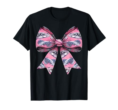 Coquette Bow Stingray Manta Ray Patrón Chica Mamá Rosa Camiseta