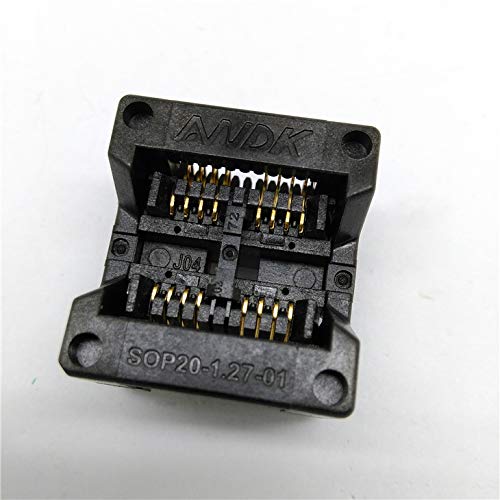 Reland Sun 5Pcs Integrated Socket Universal 14/16/18/24/28/40 pin IC Test Universal ZIF Socket (28P locking seat)