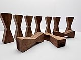 Walnut Wood Bow Tie Inlays, 3 x 1 x 3/4 inch, Unfinished, 10 Pack
