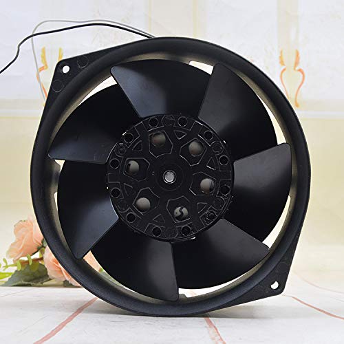 뒤쪽에 view of the HUAYU Sanju SJ1755HA2B fan, showing the motor housing and wiring connections.