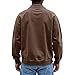 Ymosrh Long Sleeve Polo Shirt Men Moisture Wicking - Business Casual Fall Winter Dress Work Collar T Shirts Tops Man Tops Casual Polos for Fashion Clothing Polos para Hombre (M - Brown)