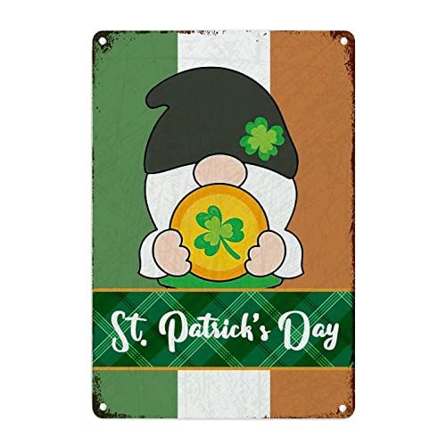 Plaque en métal vintage leprechaun Irlande tableau métallique décoratif mural