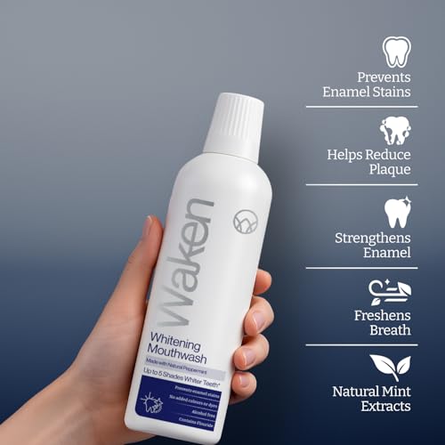 , 500 ml aufhellendes Mundwasser, 100% natürliches Aroma, mit zusätzlichem Fluorid, keine künstlichen Farb- oder Aromastoffe mweltfreundlich, vegan, recycelte Verpackung, 100% recycelbar, weiß, Ve – Bild 4