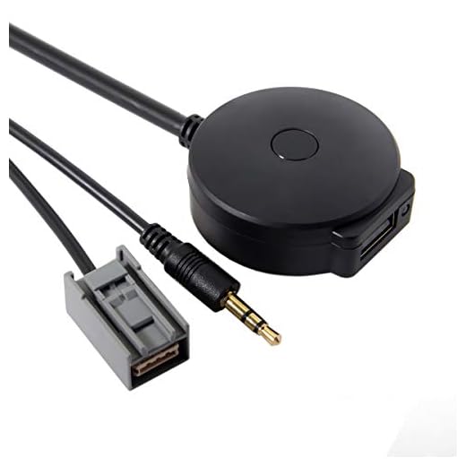 Cablecc - Cable Adaptador USB y AUX de 3,5 mm a Bluetooth Audio AUX y USB Hembra para Coche Honda Civic Jazz CR-V Accord Odyssey 2008-2013