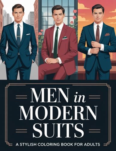 Men in Modern Suits: A Stylish Coloring Book for Adults image 2