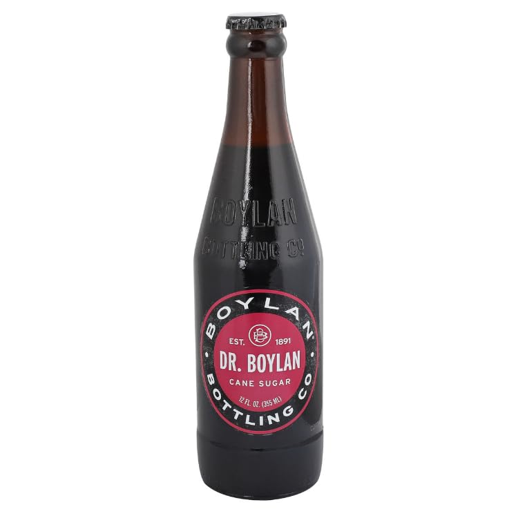 BoylanBottling Craft Cane Sugar Soda - Dr. Boylan 12oz Glass Bottle (12 Pack, Dr. Boylan)
