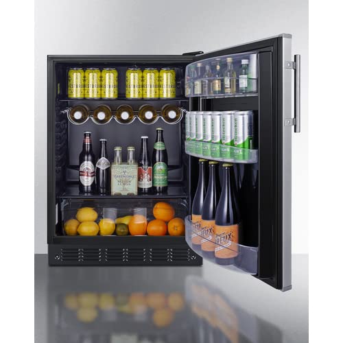 Summit Appliance FF6BK2SS 24 Inch Wide Under Counter Refrigerator 5.5 Cu.Ft. Made In Europe thumb #6
