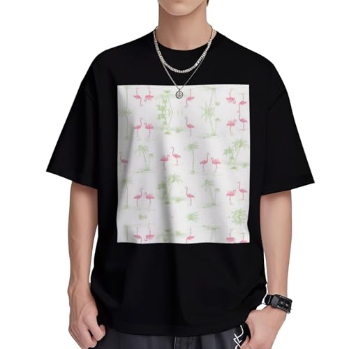 T-shirt flamant rose homme en coton respirant pour ne plus souffrir du chaud