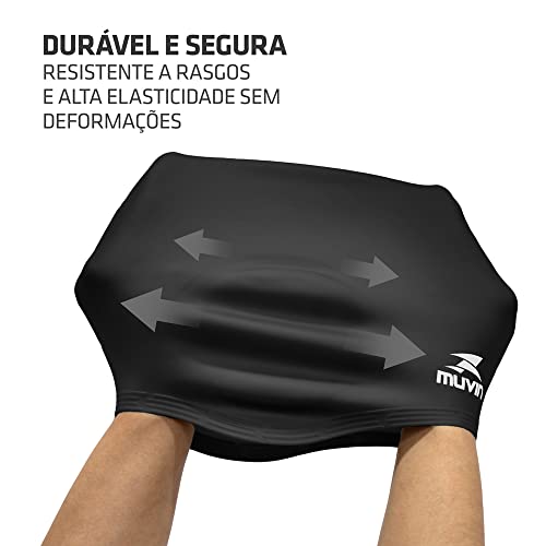 Touca de Natação em Silicone Orelha Muvin – Hidroginástica – Silicone – Alta Resistência – Esportes