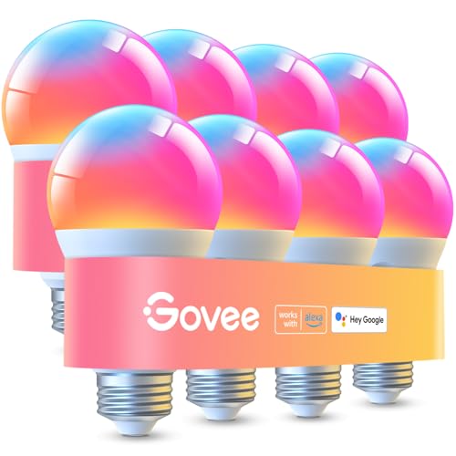 Govee LED Smart Light Bulbs, 1000LM Color Changing Light Bulb, Wi-Fi & Bluetooth, Work with Alexa...