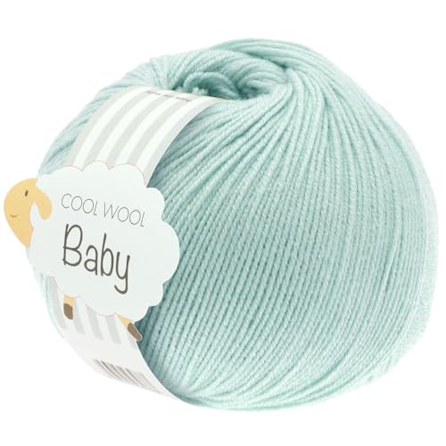 LANA GROSSA Cool Wool Baby | 100% Schurwolle Merino, filzfrei | Handstrickgarn aus 100% Schurwolle (Merino) | 50g Wolle zum Stricken & Häkeln | 220m Garn FB 257