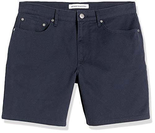 Image of Amazon Essentials Men's Straight-Fit 9 inch Inseam Stretch Cotton Twill 5-Pocket Shorts