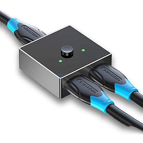 HDMI Switch Birichtung 2.0 HDMI Splitter 1x2 / 2x1 Adapter 2 in 1 Konverter für PS4 Pro / 03.04 TV Box HDMI 4K Switcher,Black