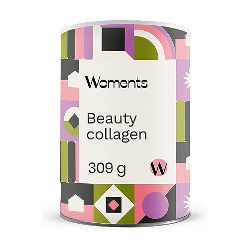 Woments | Beauty Collagen | 375g Polvo | Sabor frutos del bosque | Piel luminosa | Pelo fuerte, sano y con brillo | Uñas fuertes | Colágeno
