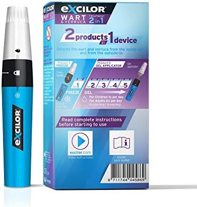 Excilor 2-In-1 Wart & Verruca Treatment, Dual Action Freeze & Gel, Effective Removal in 5 Days, Restores Beautiful & Healthy Hands & Feet