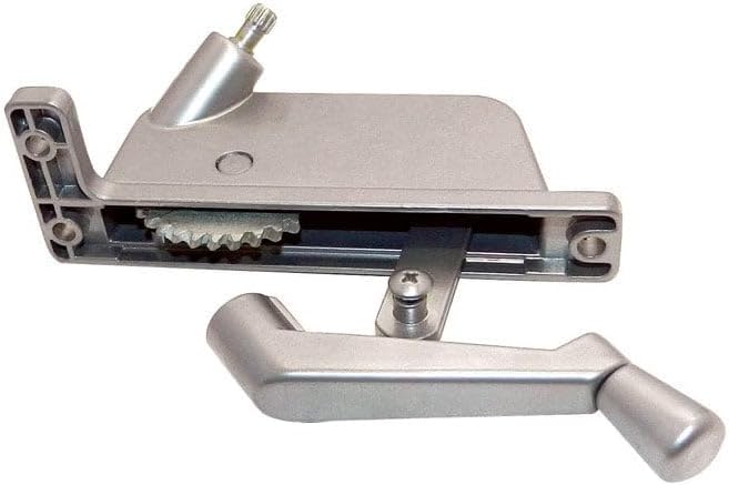 Satin Metallic Aluminum Vertical Awning Window Operator for T.M Windows