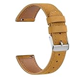Cinturino in pelle per Garmin Venu 2 Strap/Venu 3 Stra p/Vivoactive 4/Forerunner 255 Stra p, 265 Stra p, Legacy Hero Stra p, larghezza 22 mm, cinturino regolabile in morbida pelle per musica 255/265
