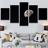 SIGNWIN 5 Panel Canvas Wall Art Astronomy & Space Contemporary Cosmic Dramatic Green Group Photography Realism Ultra for Home Decorations Ready to Hang - 60