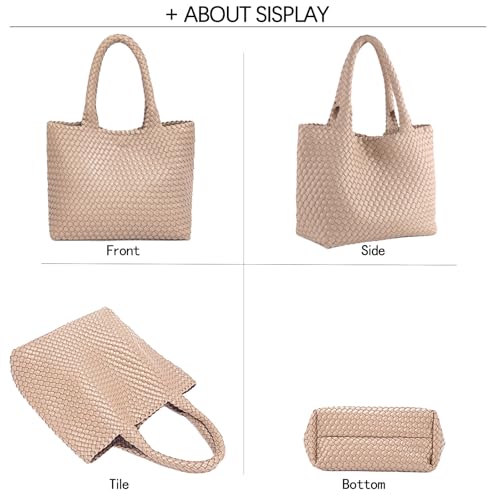 Image of JINMANXUE Fashion Woven Bag Shopper Bag Travel Handbags and Purses Women Tote Bag Large Capacity Shoulder Bags
