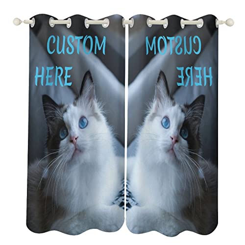 Custom Blackout Window Panel Curtains Personalized Design Your Own Picture