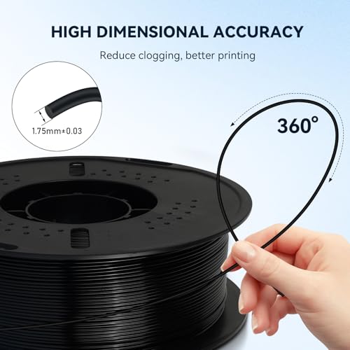Image of Kingroon PETG 3D Printer Filament, Dimensional Accuracy + /- 0.03 mm, 1 kg Spool(2.2lbs), 1.75 mm, Gray