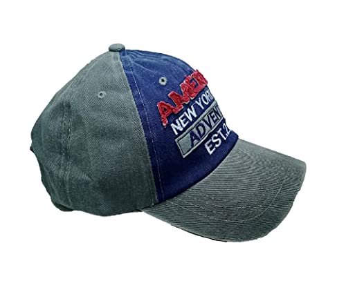 Image of Adjustable Soft Cotton Denim Cap for Men Women Baseball Vintage Washed Distressed Hats Adjustable Stylish Cap Regular Fitted
