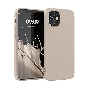 kwmobile telefoonhoesje compatibel met Apple iPhone 12 / iPhone 12 Pro hoesje – Zachte case voor smartphone – Back cover in mat beige
