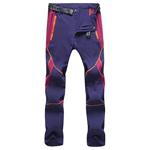 Pantalon Trekking Hombre Verano Pantalones Ultrafinos De Secado Rápido Stretch Pantalones Impermeables Tácticos Militares De Trabajo Informal-L_Púrpura Cover