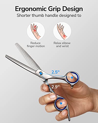 ULG Hair Thinning Scissors ULG Professional Barber’s Texturizing Teeth Shears for Hairdressing, Salon and Home Use Thinning Shears for Hair Cutting, Made of Japanese Stainless Steel, 6.5 inch