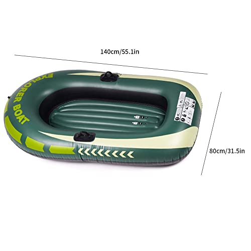 Opblaasbare boot uitdager opblaasbare boot set verdikte roeiboten voor kinderen groene één persoon buiten sportuitrusting - Image 6