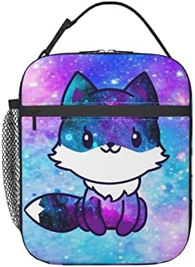 NKHFNBIO Galaxy Fox Insulated Lunch Box Bag Portable Lunch Tote For Women Men And Kids