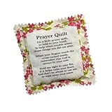 HOMUS(ホムス) ハンドメイドポケット祈りキルト 内側に十字架付き - 個別に縫われたカラフルなミニ聖書キルト キリスト教のお悔やみ&追悼ギフト 信者への贈り物