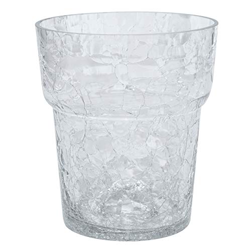 botle Orchideentopf Glas Übertopf Blumentopf Pflanzgefäß Scherbenoptik D 13 cm H 16 cm