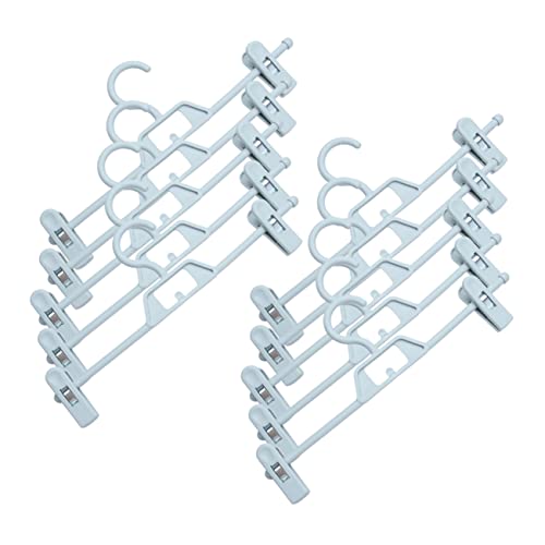 OUNONA 10Pcs Non Slip Plastic Pants Clips for Wardrobes Retractable Hangers for Underwear Storage Sturdy and Practical Cloth Clips