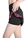 EAST HONG Women's Golf Skorts Workout Running Tennis Skorts (Black/Rose, S)