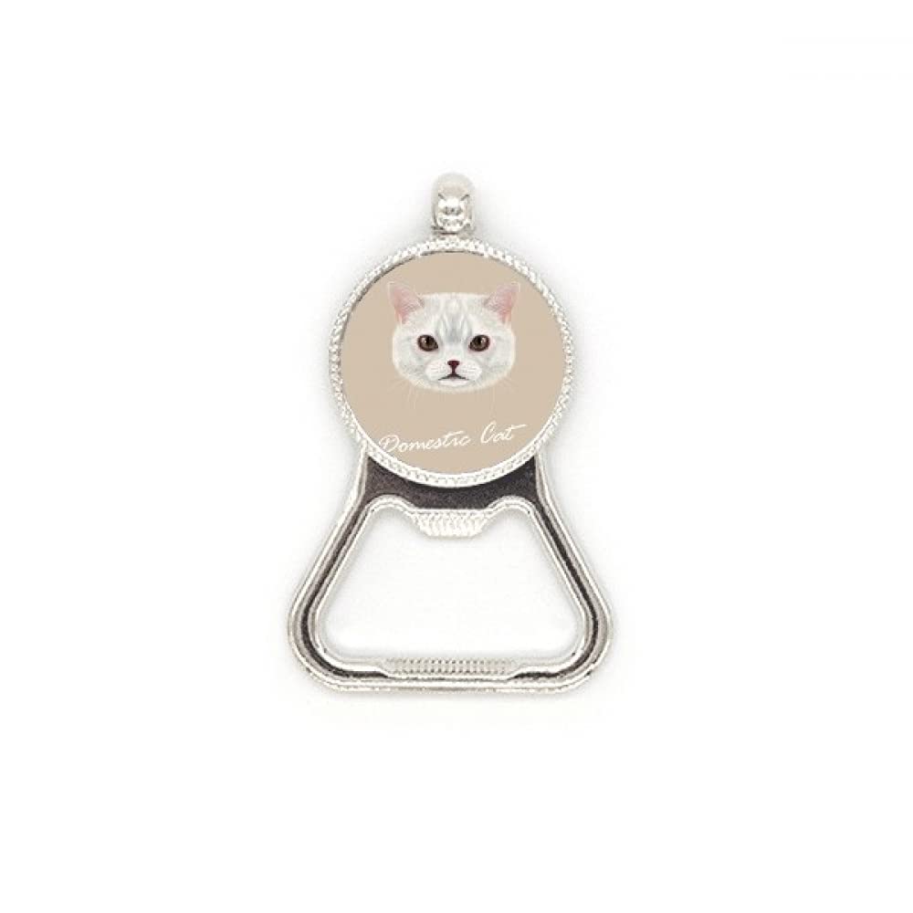 Décapsuleur chat en acier inoxydable blanc pour bouteille de bière