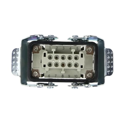 Rectangular Heavy Duty Connector HDC-HE-10 Aviation Industry Waterproof Sand Proof Socket Electric 500V 16A(Side Connection)