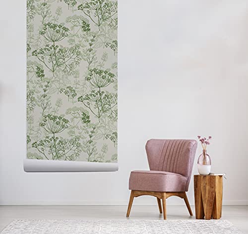 Papier Peint Herbes Impression Haute Définition Muralo 152cm