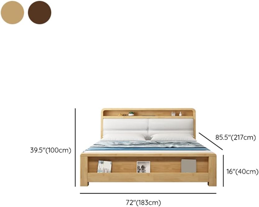 Dimensions of the LITFAD California King Wood Lift-Up Storage Bed Frame