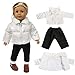 Momola Doll Clothes,2PCs Veste et Pantalons Tenues de Vêtements pour 18inch Fille Américaine Our Generation Dolls Set Vêtements Mignons Doudoune pour Poupée Américaine Fille Accessoire