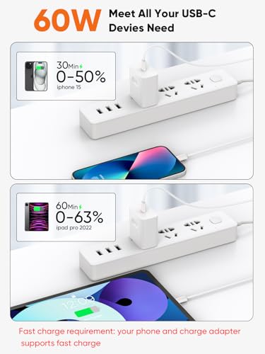 Image of CableCreation USB C to C Fast Charging Cable, 3.3FT 60W 3Pack Type C Cord
